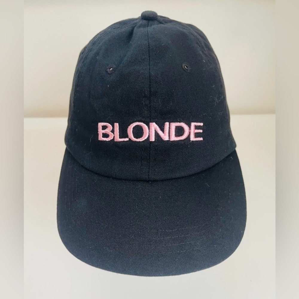 Brunette The Label BLONDE Ballcap Hat Adjustable Pink Embroidery One Size - Picture 1 of 5